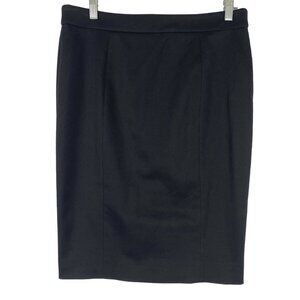 Red Valentino Pencil Skirt Black Cotton Blend Back Zip NWT Women's Size‎ 46